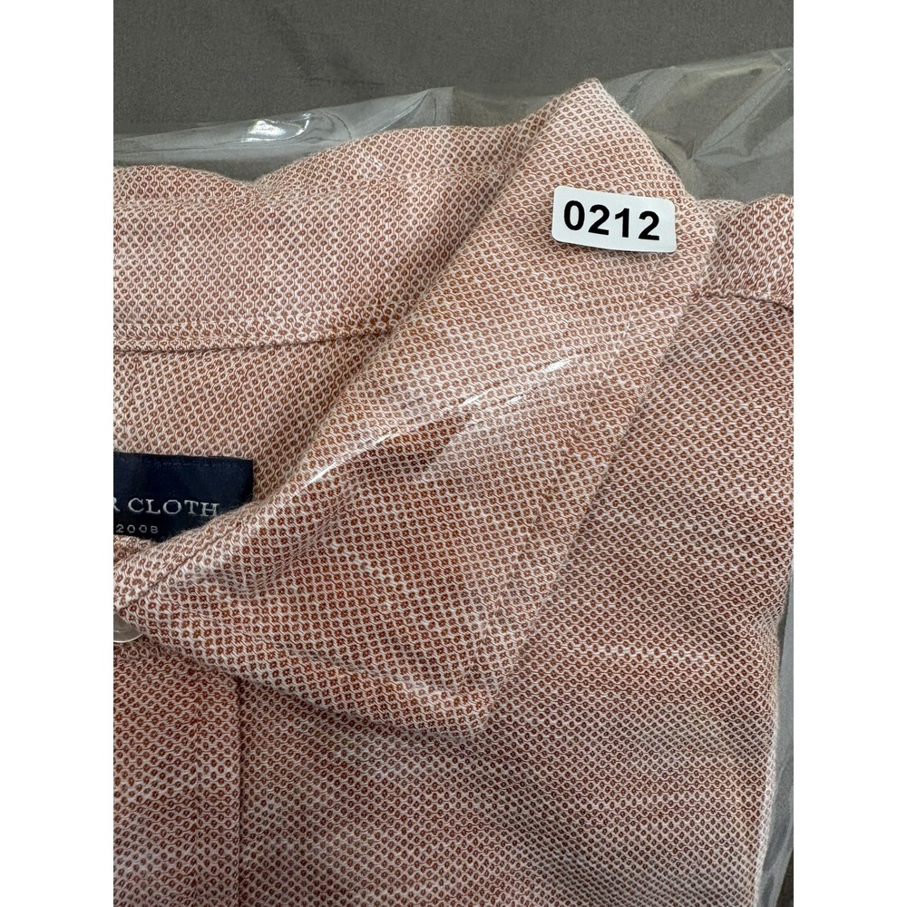 Proper Cloth Custom Mens Popover Shirt XL Slim L Classic Pink Melange LS - Picture 13 of 14